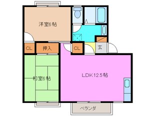 津駅 徒歩17分 2階の物件間取画像